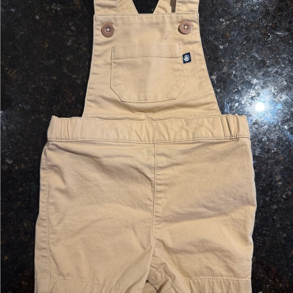 Petit Bateau Tan Overalls with Adjustable Straps